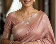 Stylish Mangalsutra in 925 Sterling Silver Rhodium Plated 9 inches